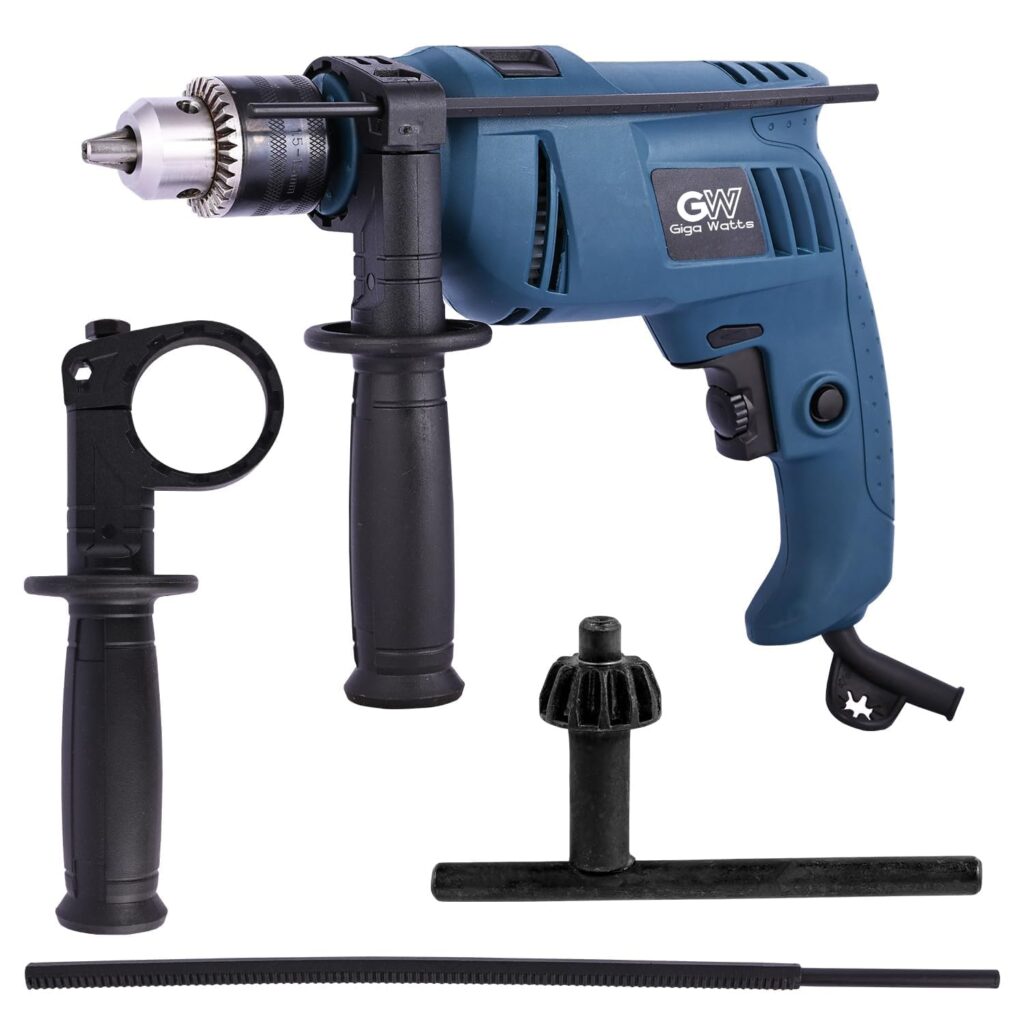 GIGAWATTS TH1002C 750W Reversible Impact Drill Machine Heavy Duty 2800 RPM Variable Speed Reverse Forward Function Electric Drilling Power Tool for